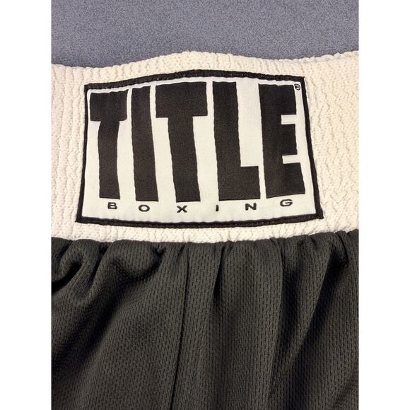 Title Boxing Shirts - Set of 2, Blk/Yellow Satin Blk/Wht Polyester, Men's Small - Picture 3 of 14